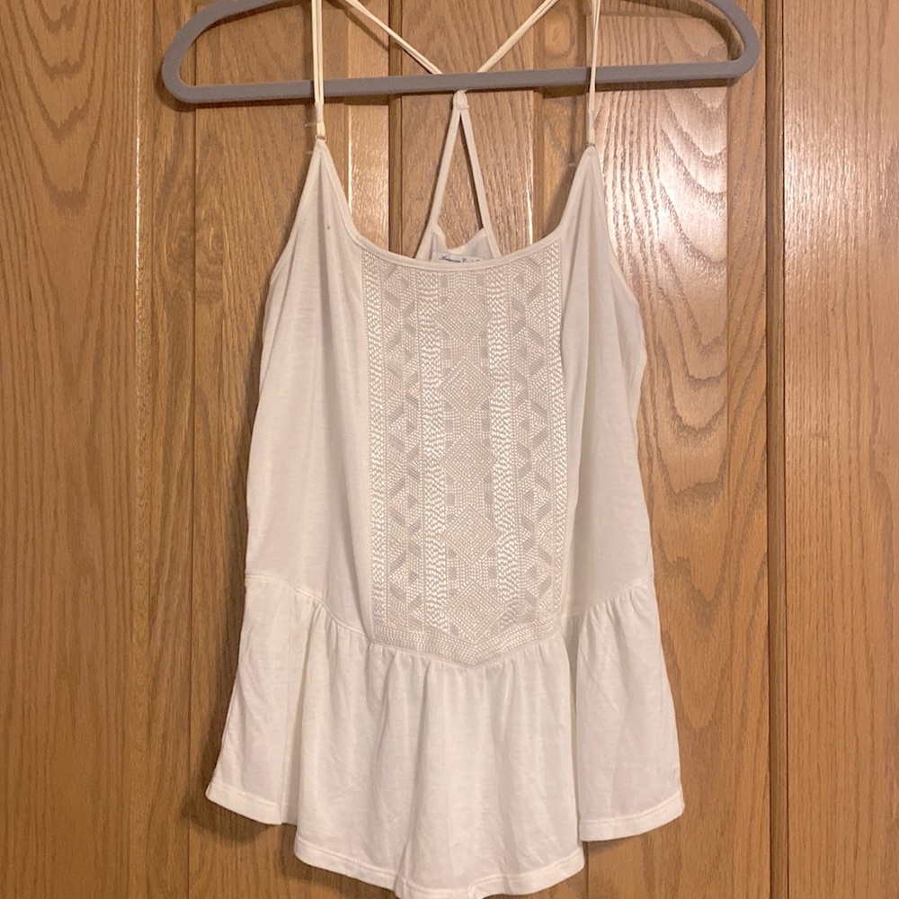 Women’s Ruffled Tank with Cross Back
